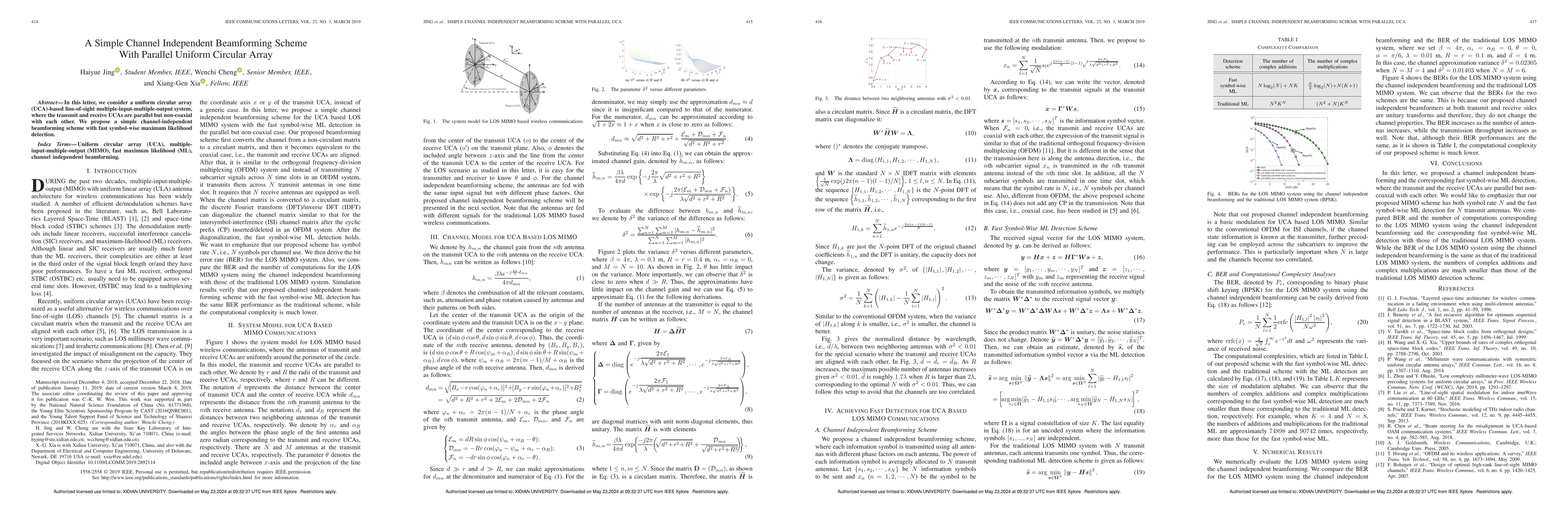 Thumbnail for A Simple Channel Independent Beamforming Scheme With Parallel Uniform
  Circular Array