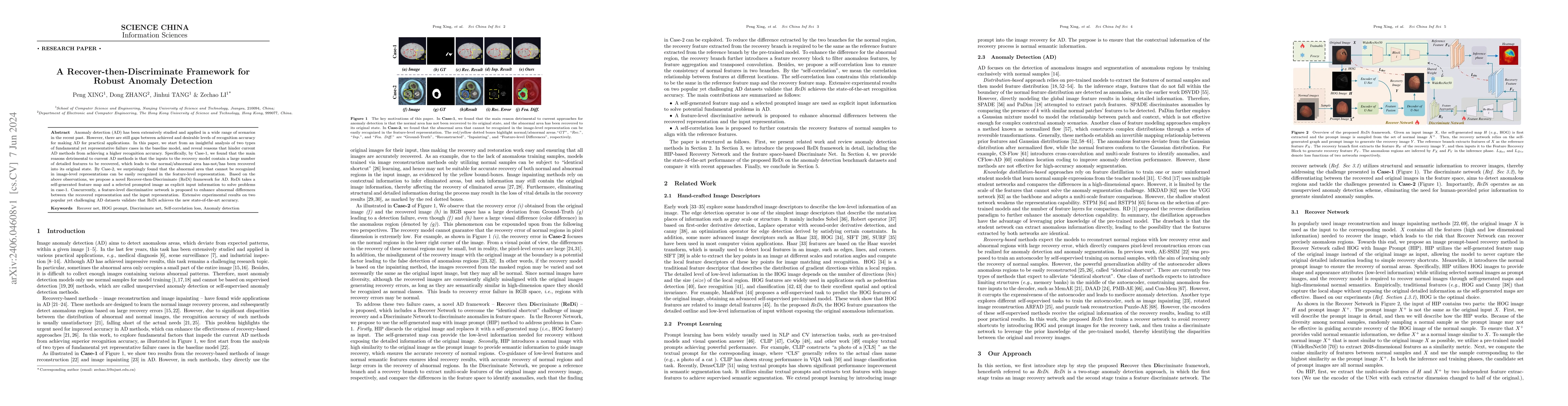 Thumbnail for A Recover-then-Discriminate Framework for Robust Anomaly Detection