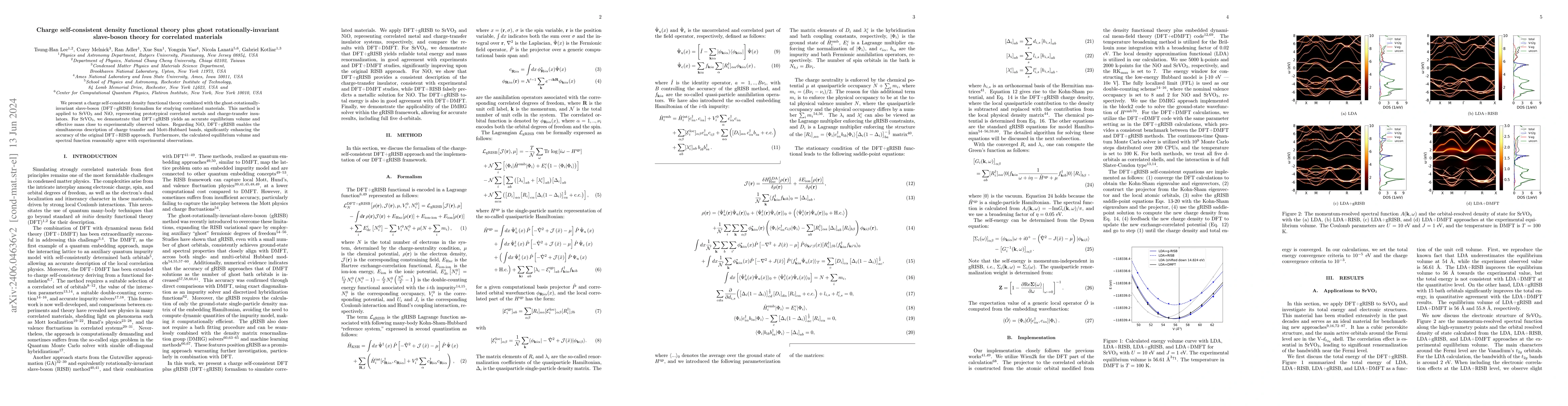 Thumbnail for Charge self-consistent density functional theory plus ghost
  rotationally-invariant slave-boson theory for correlated materials
