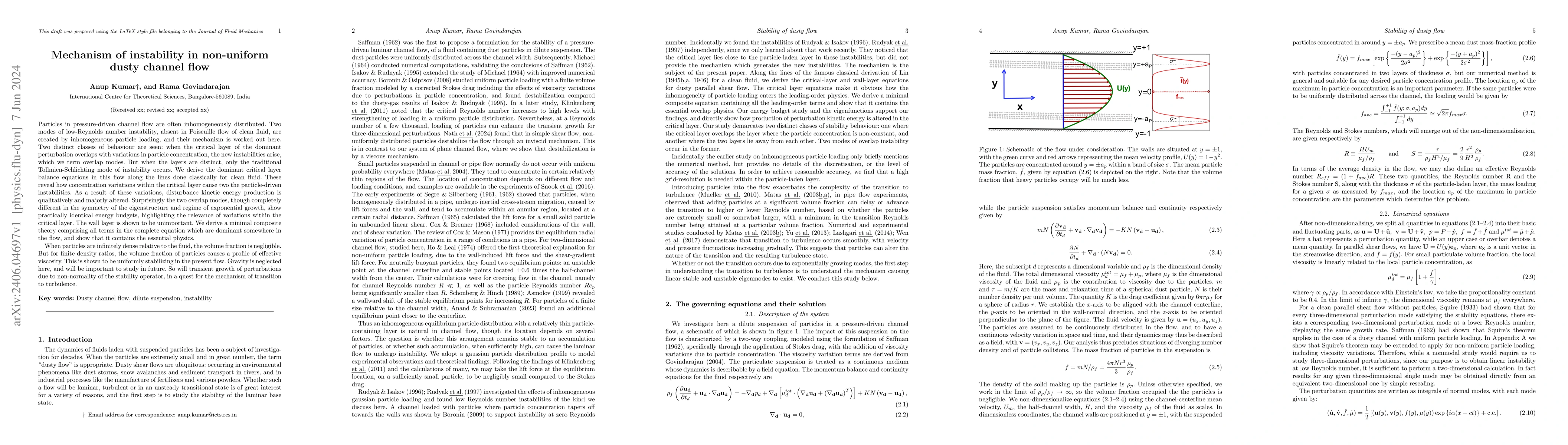 Thumbnail for Mechanism of instability in non-uniform dusty channel flow