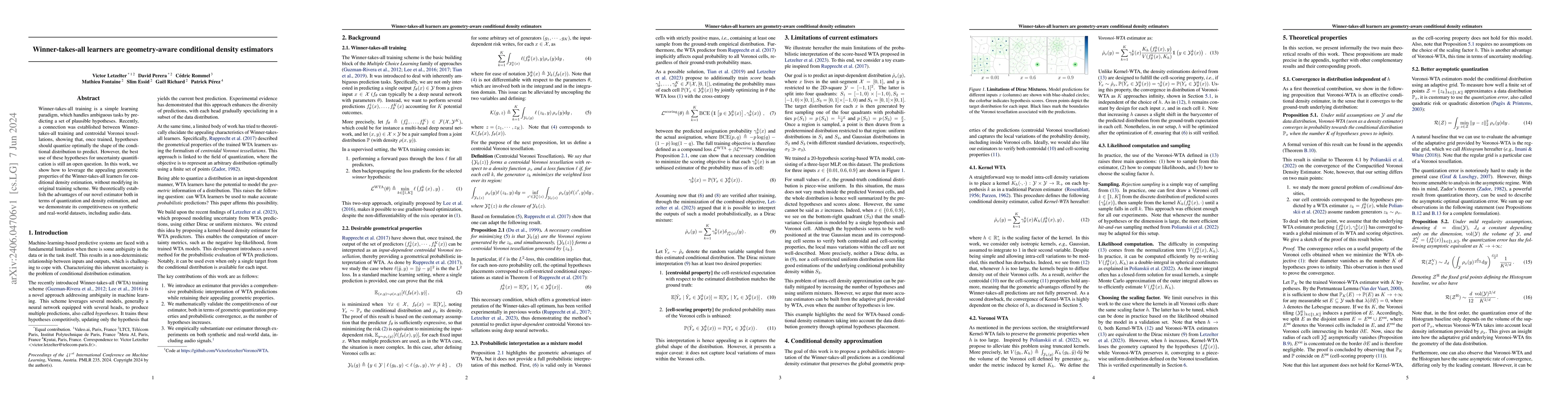 Thumbnail for Winner-takes-all learners are geometry-aware conditional density
  estimators