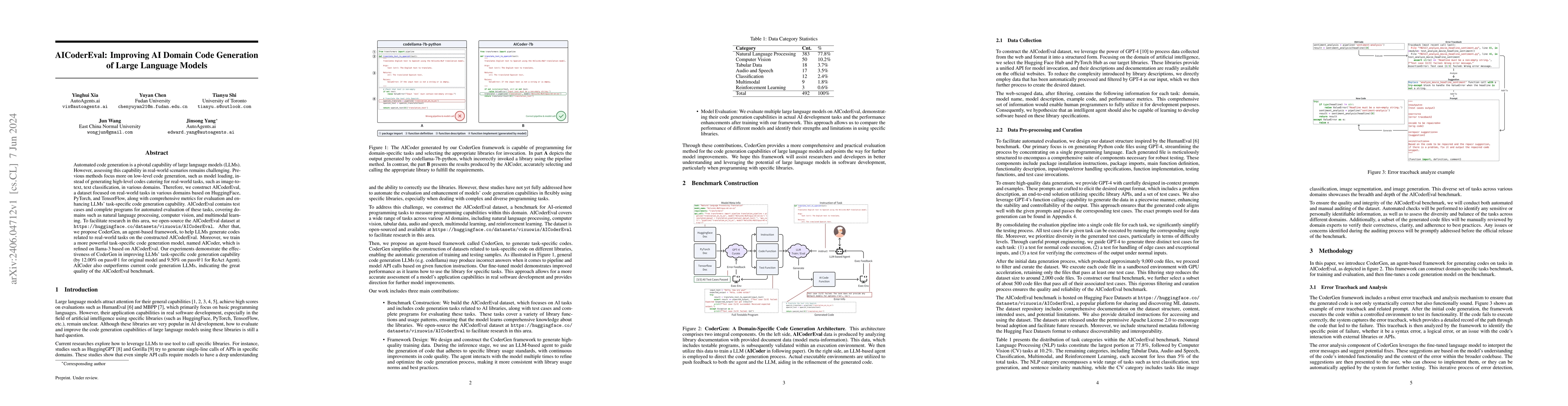 Thumbnail for AICoderEval: Improving AI Domain Code Generation of Large Language
  Models