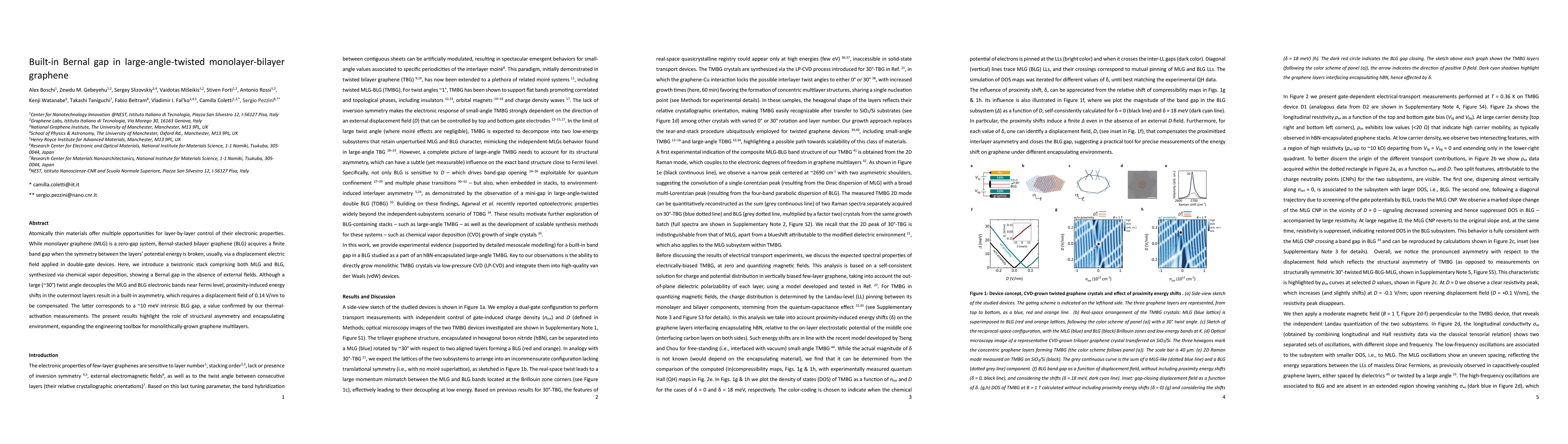 Thumbnail for Built-in Bernal gap in large-angle-twisted monolayer-bilayer graphene