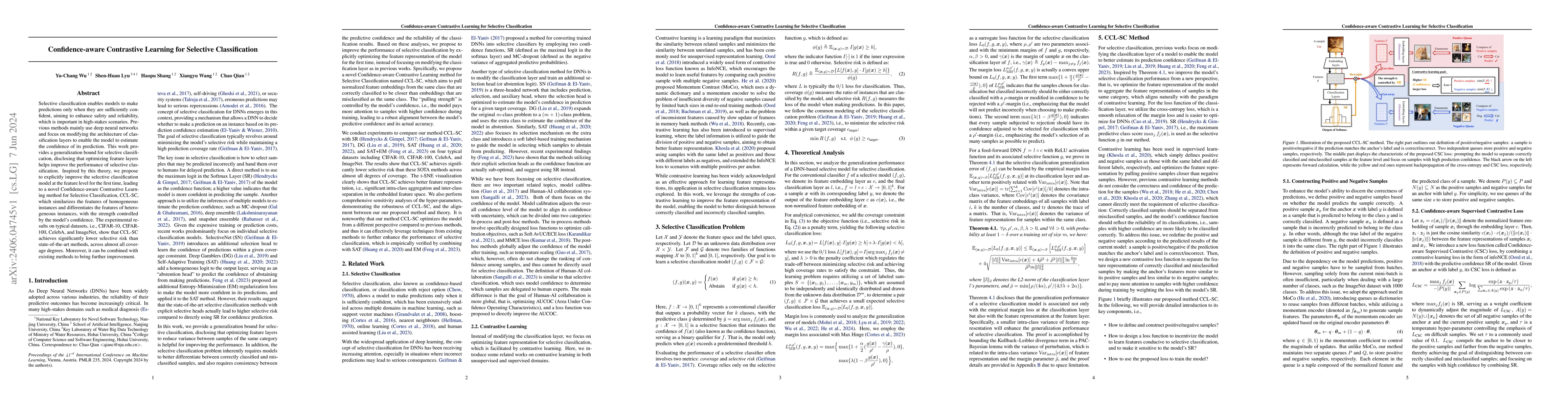 Thumbnail for Confidence-aware Contrastive Learning for Selective Classification