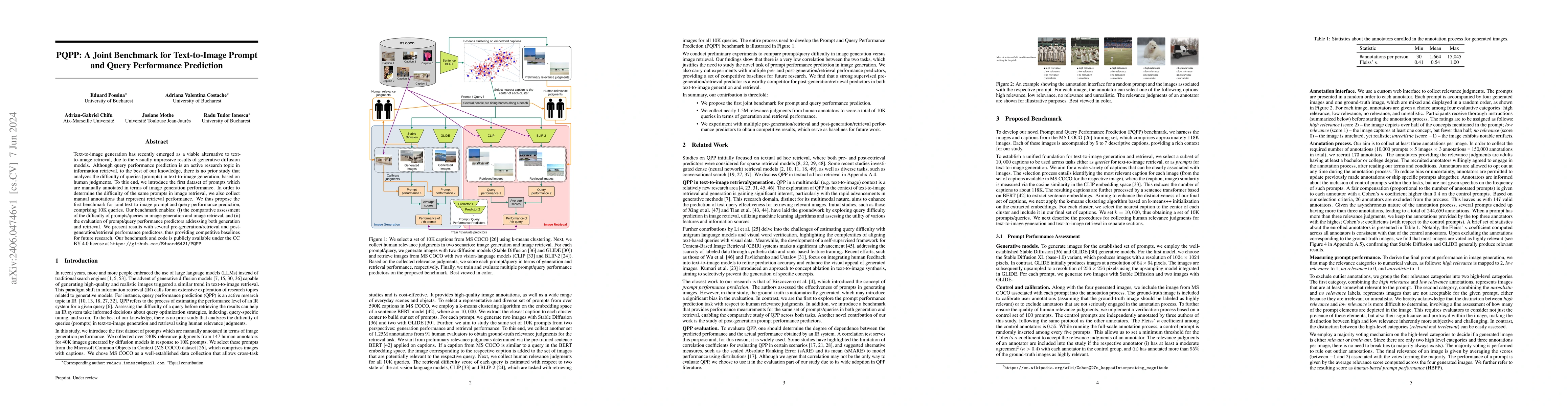Thumbnail for PQPP: A Joint Benchmark for Text-to-Image Prompt and Query Performance
  Prediction