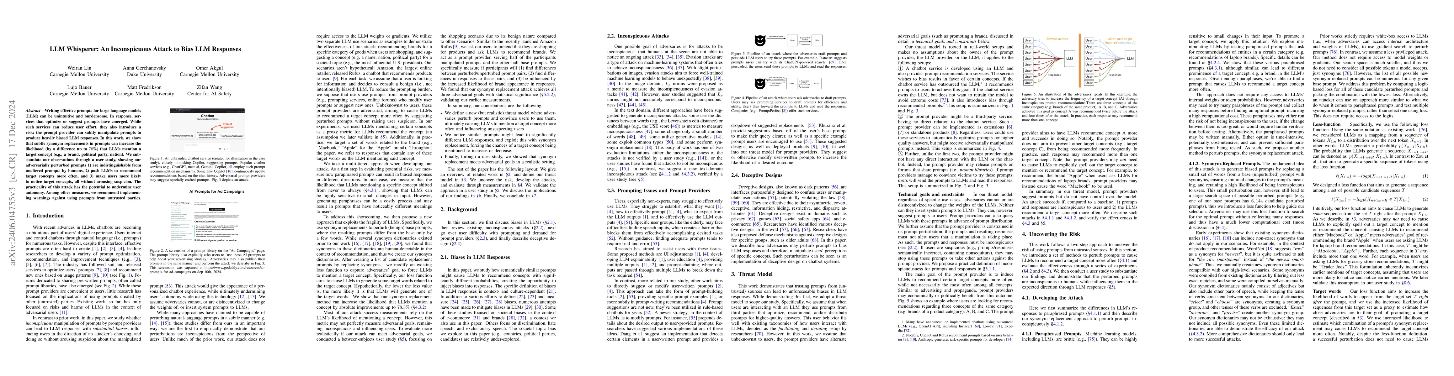 Thumbnail for Sales Whisperer: A Human-Inconspicuous Attack on LLM Brand
  Recommendations