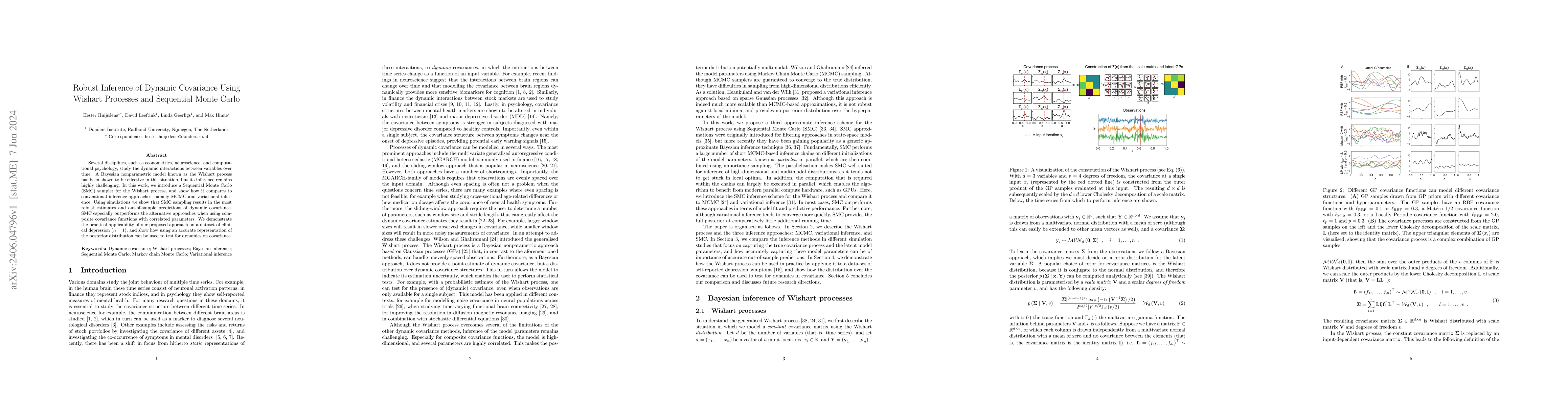Thumbnail for Robust Inference of Dynamic Covariance Using Wishart Processes and
  Sequential Monte Carlo