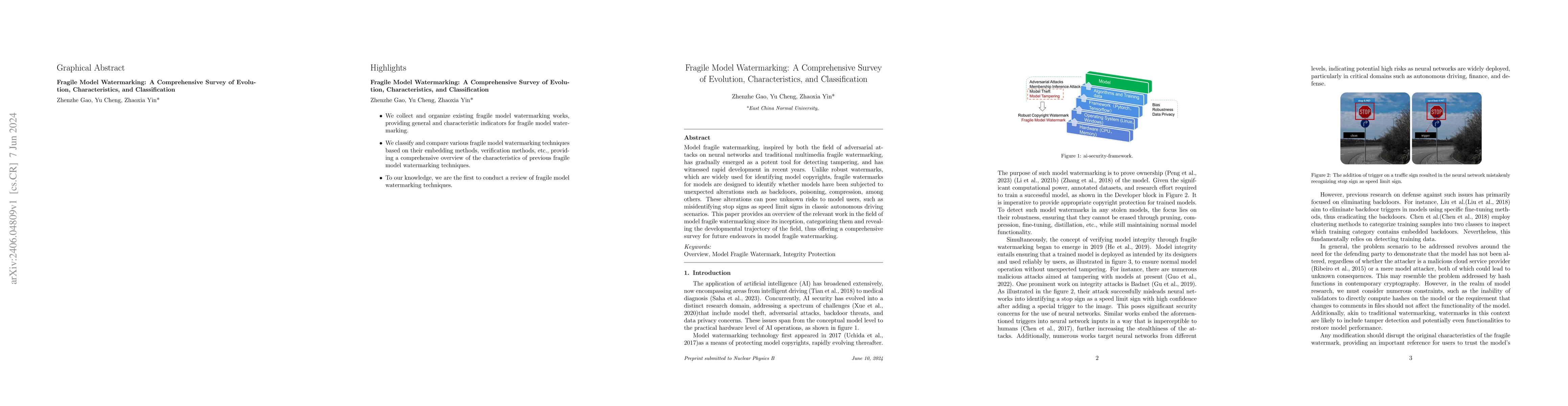 Thumbnail for A Survey of Fragile Model Watermarking
