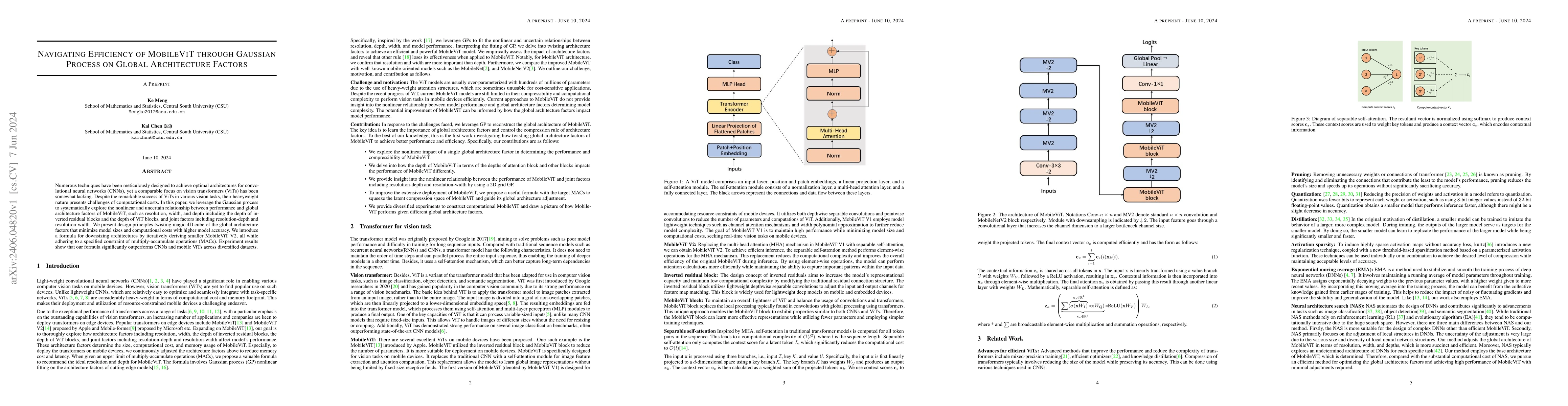 Thumbnail for Navigating Efficiency in MobileViT through Gaussian Process on Global
  Architecture Factors