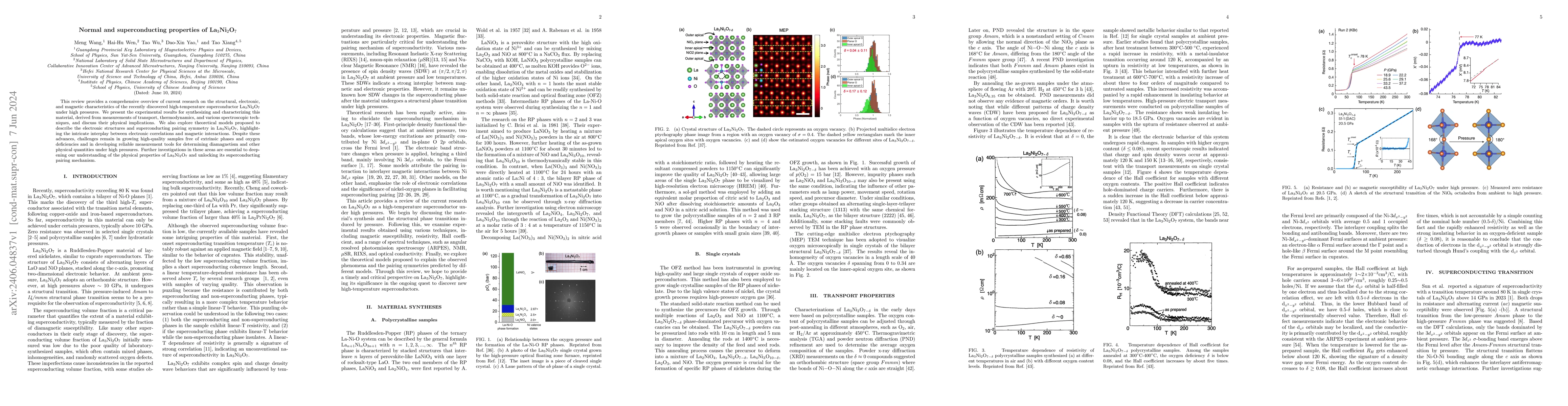 Thumbnail for Normal and superconducting properties of La$_3$Ni$_2$O$_7$