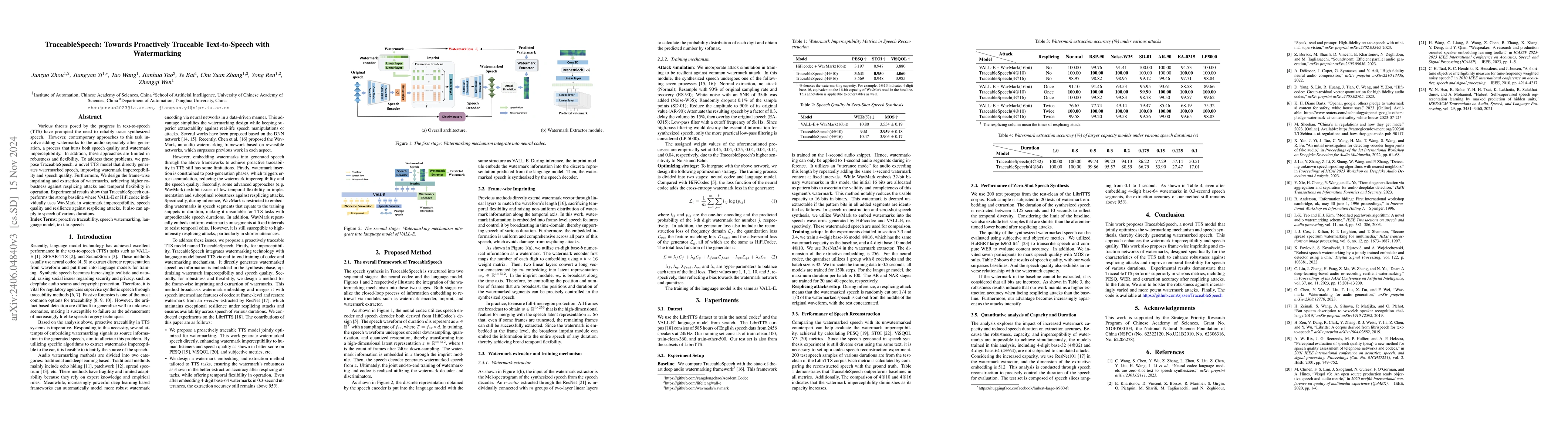 Thumbnail for TraceableSpeech: Towards Proactively Traceable Text-to-Speech with
  Watermarking