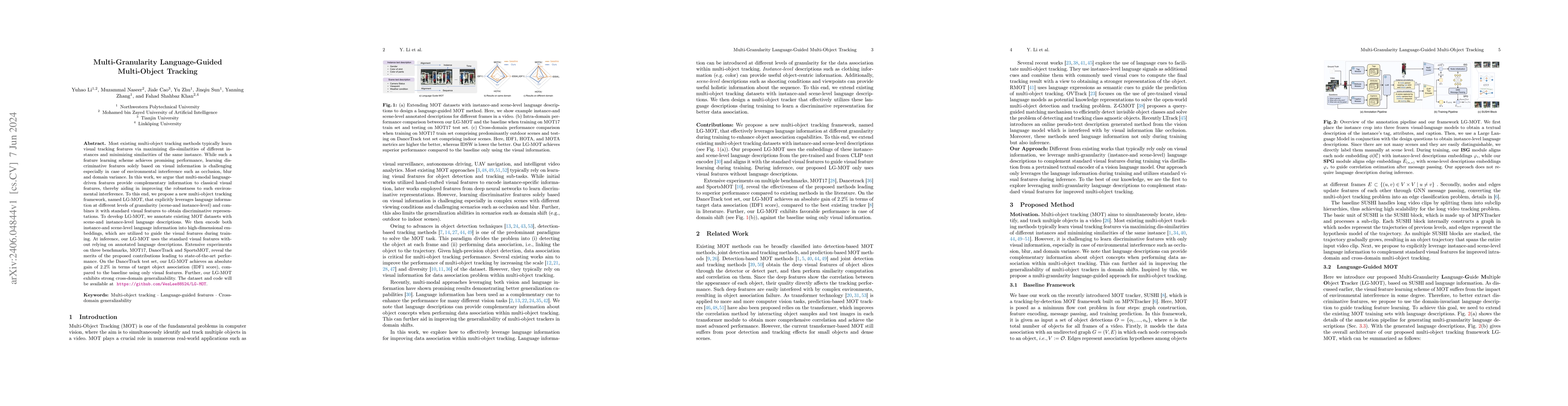 Thumbnail for Multi-Granularity Language-Guided Multi-Object Tracking