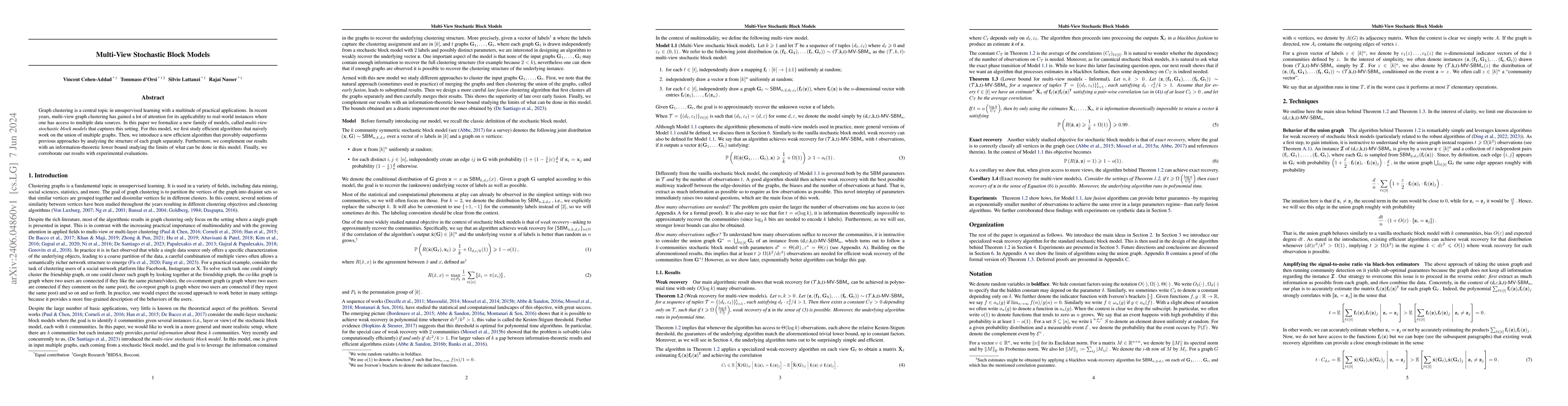 Thumbnail for Multi-View Stochastic Block Models