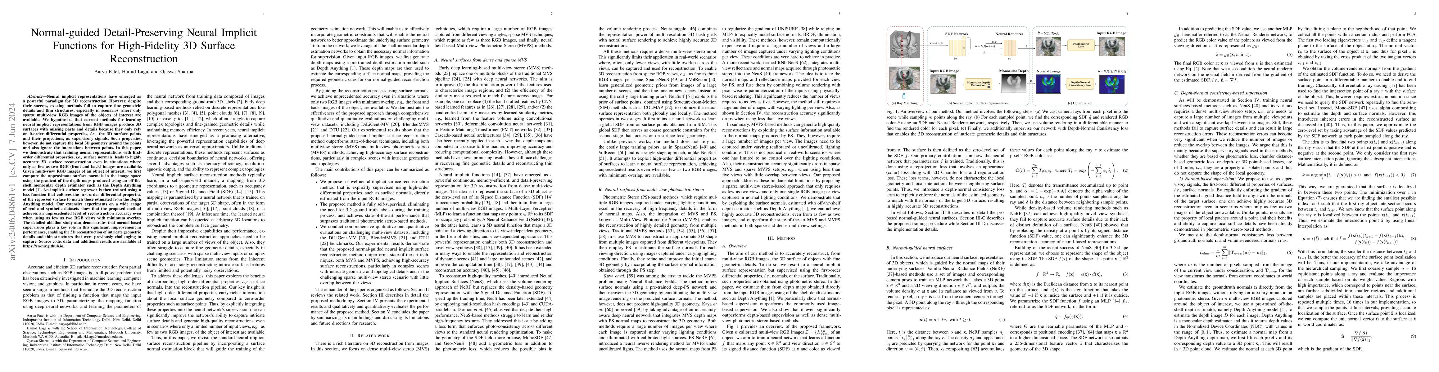 Thumbnail for Normal-guided Detail-Preserving Neural Implicit Functions for
  High-Fidelity 3D Surface Reconstruction