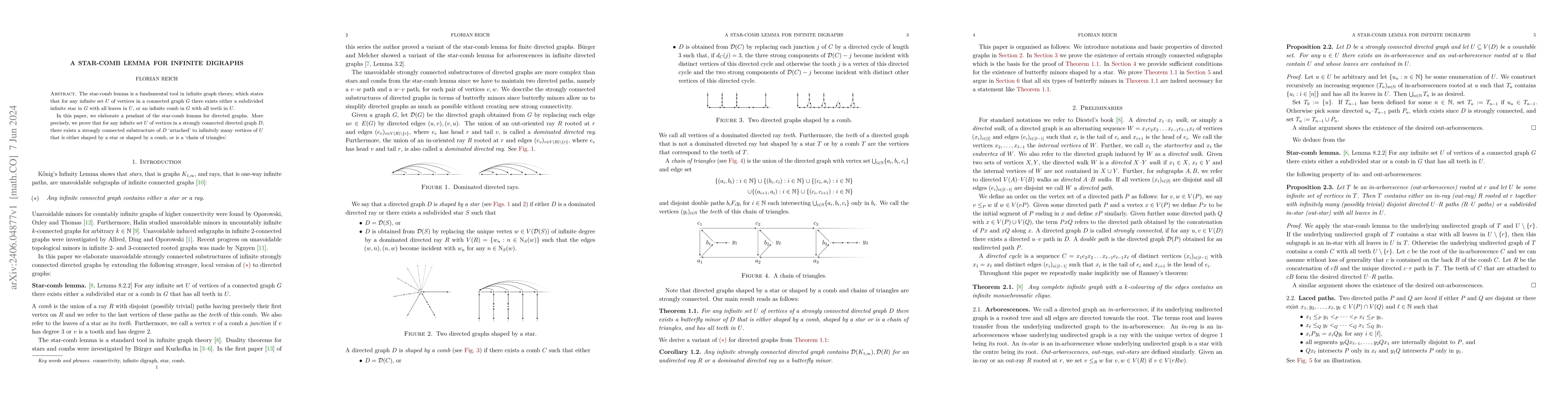 Thumbnail for A star-comb lemma for infinite digraphs