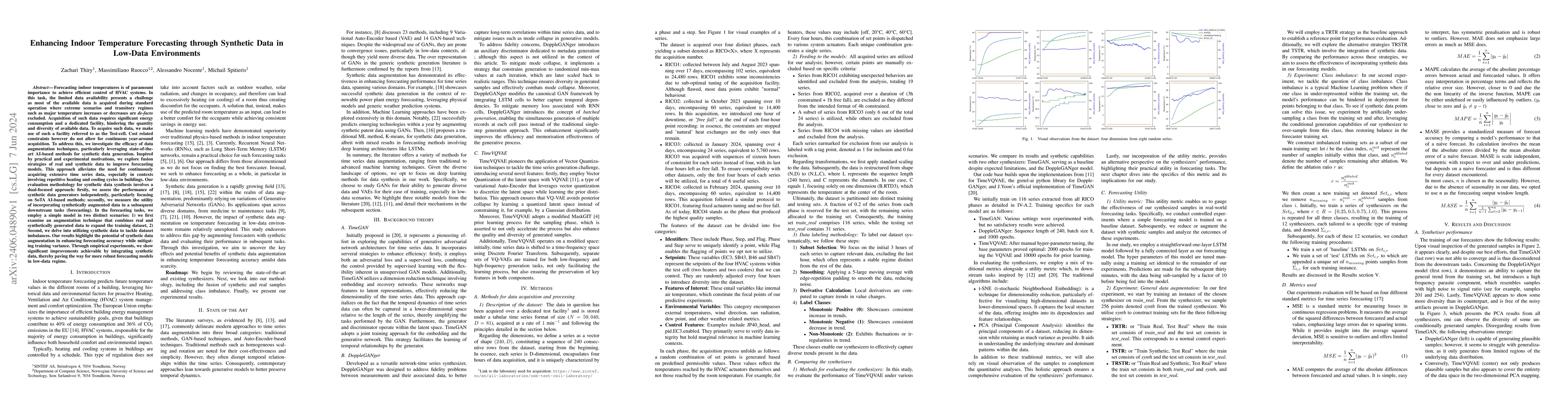 Thumbnail for Enhancing Indoor Temperature Forecasting through Synthetic Data in
  Low-Data Environments