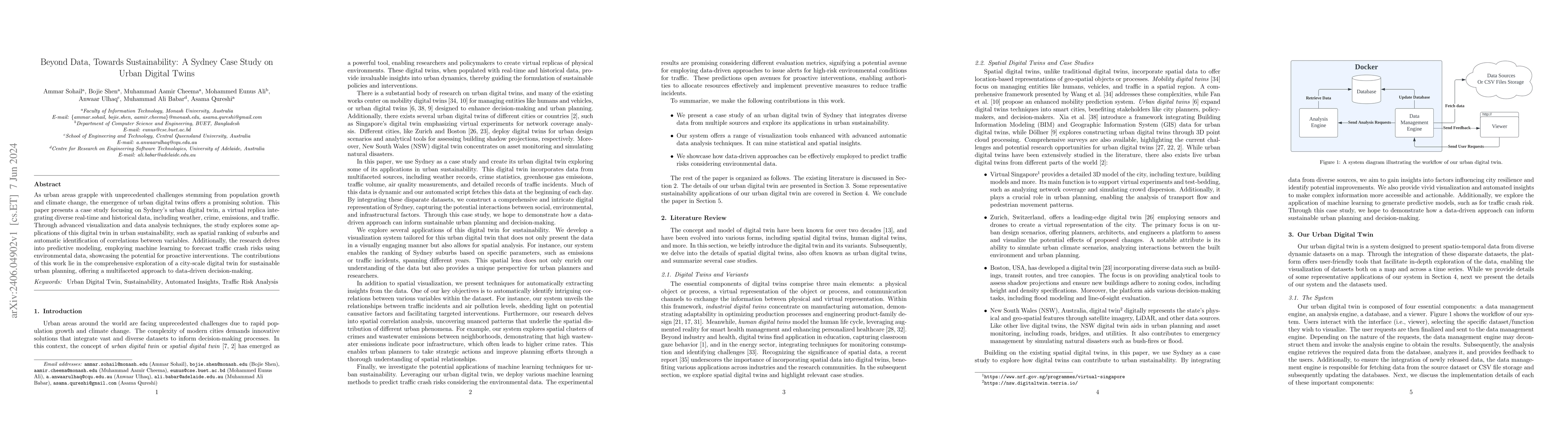 Thumbnail for Beyond Data, Towards Sustainability: A Sydney Case Study on Urban
  Digital Twins