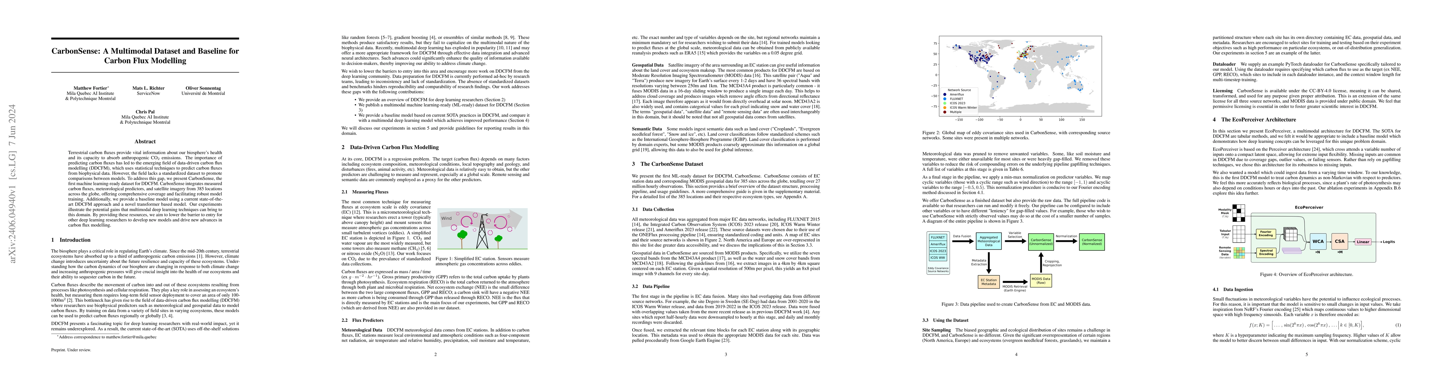Thumbnail for CarbonSense: A Multimodal Dataset and Baseline for Carbon Flux Modelling