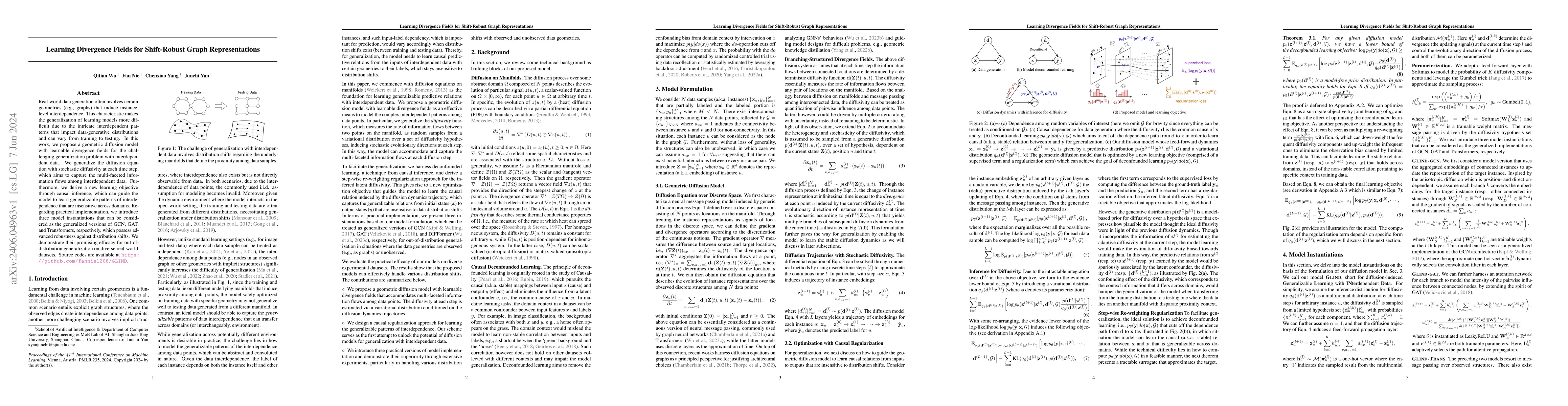 Thumbnail for Learning Divergence Fields for Shift-Robust Graph Representations
