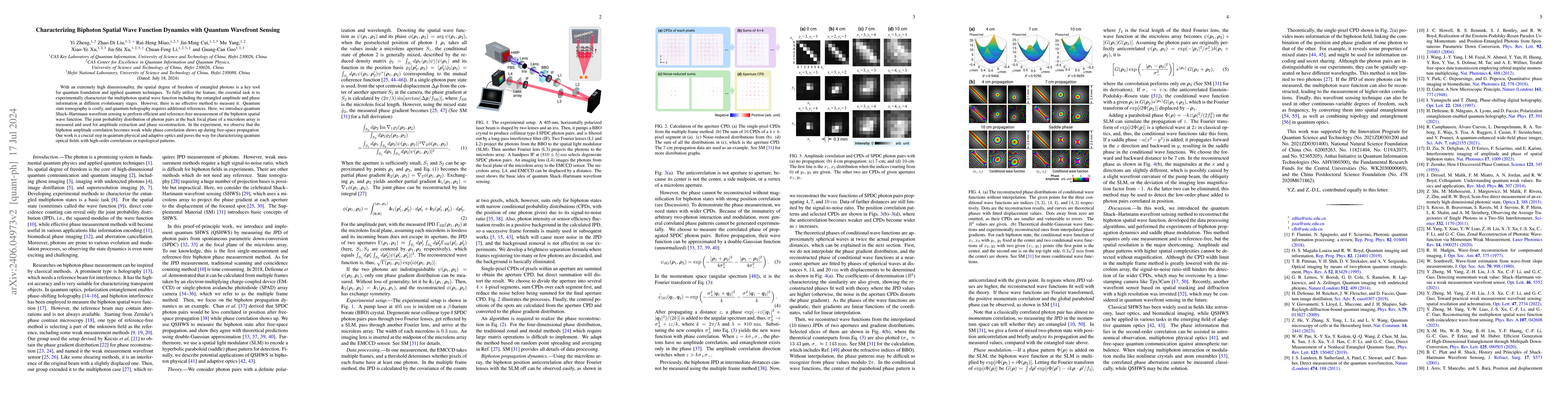 Thumbnail for Characterizing Biphoton Spatial Wave Function Dynamics with Quantum
  Wavefront Sensing