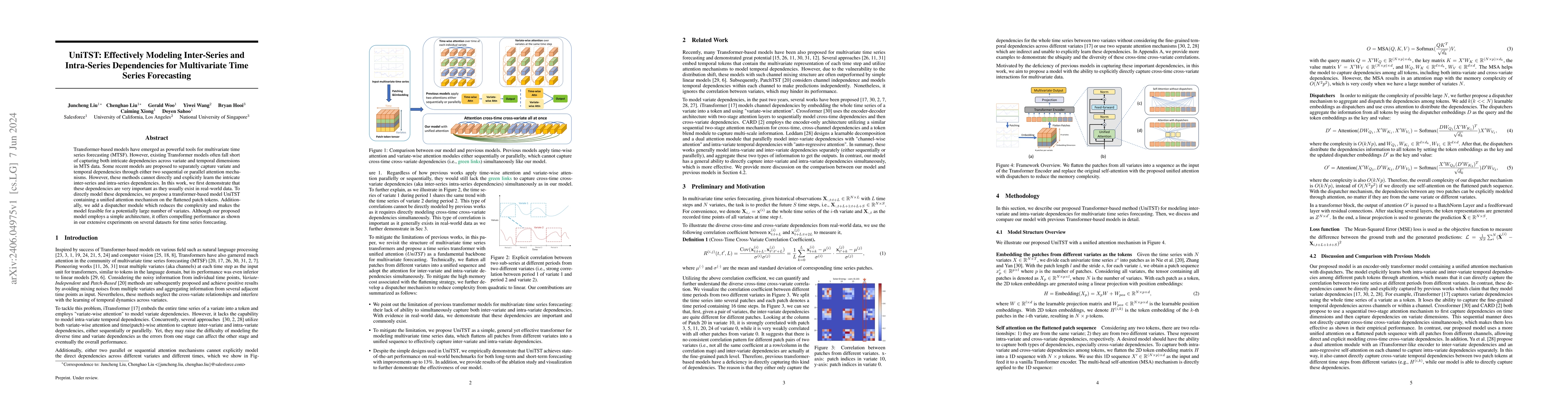 Thumbnail for UniTST: Effectively Modeling Inter-Series and Intra-Series Dependencies
  for Multivariate Time Series Forecasting