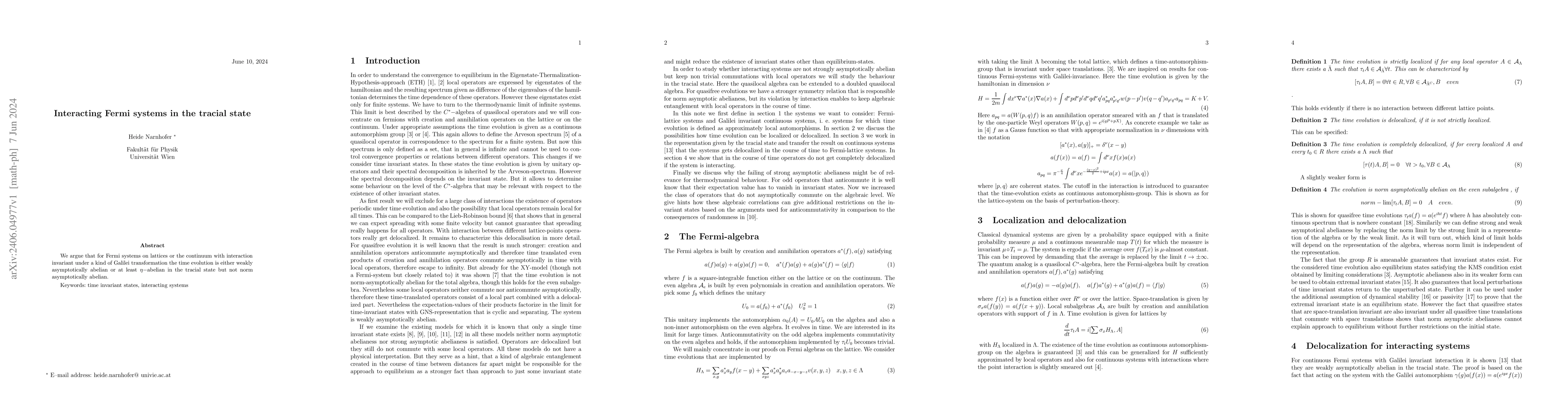 Thumbnail for Interacting Fermi systems in the tracial state