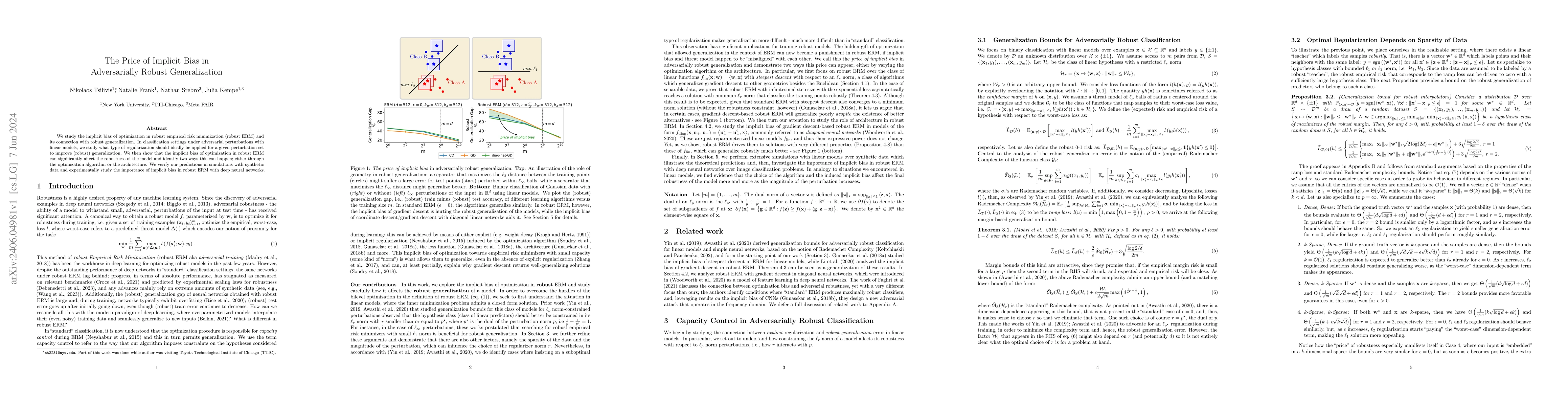 Thumbnail for The Price of Implicit Bias in Adversarially Robust Generalization