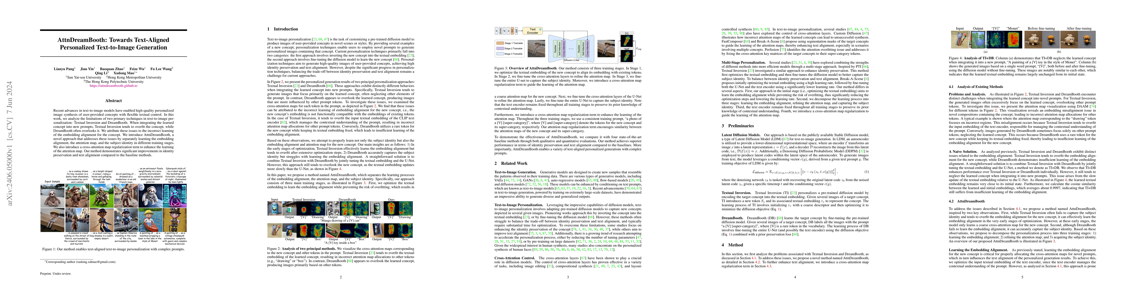 Thumbnail for AttnDreamBooth: Towards Text-Aligned Personalized Text-to-Image
  Generation