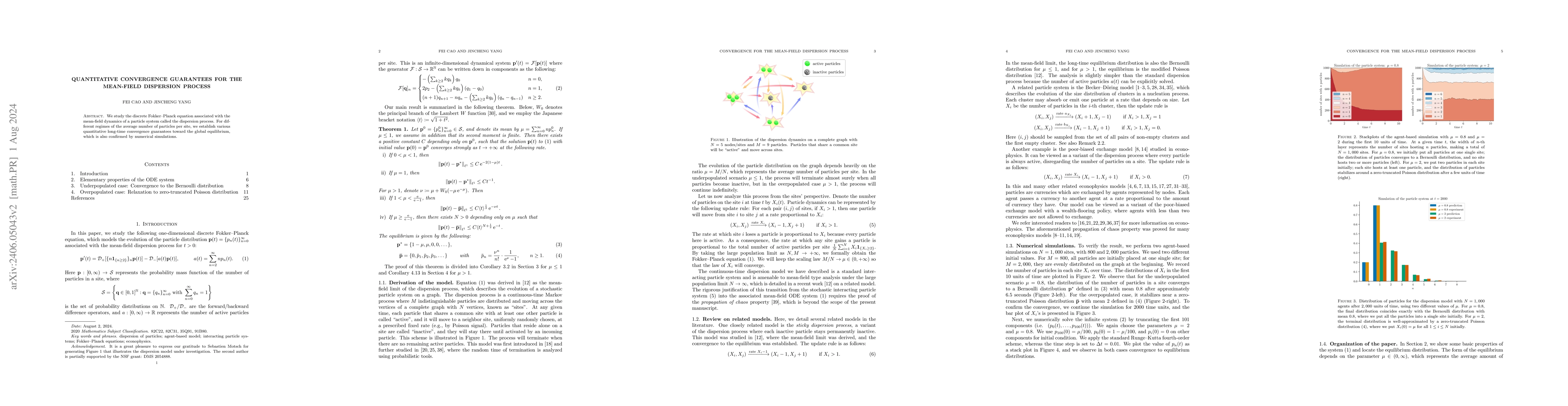 Thumbnail for Quantitative convergence guarantees for the mean-field dispersion
  process