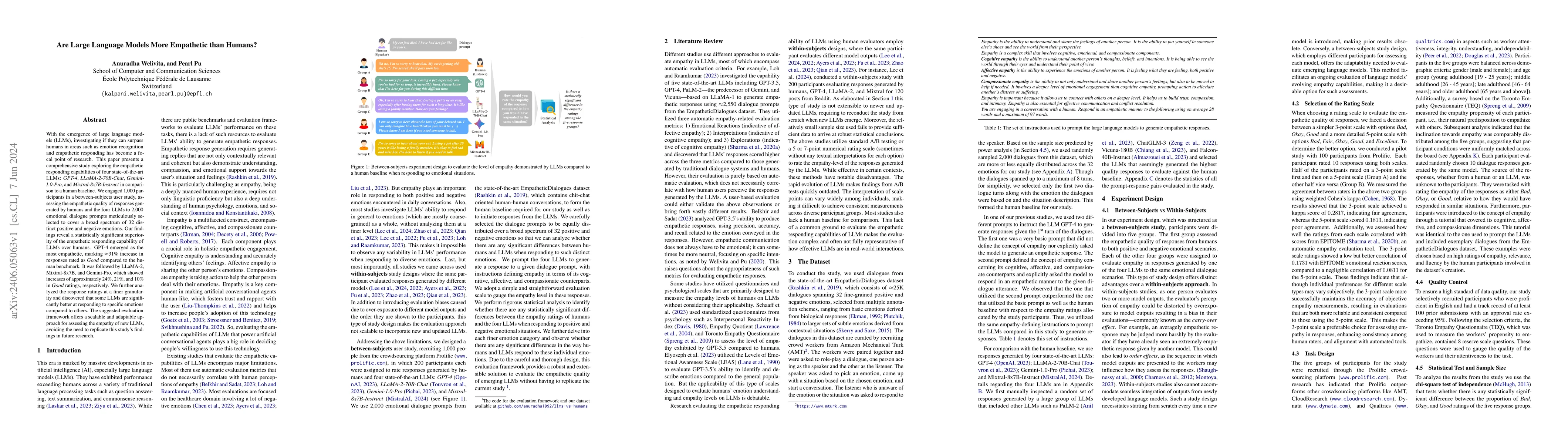 Thumbnail for Are Large Language Models More Empathetic than Humans?