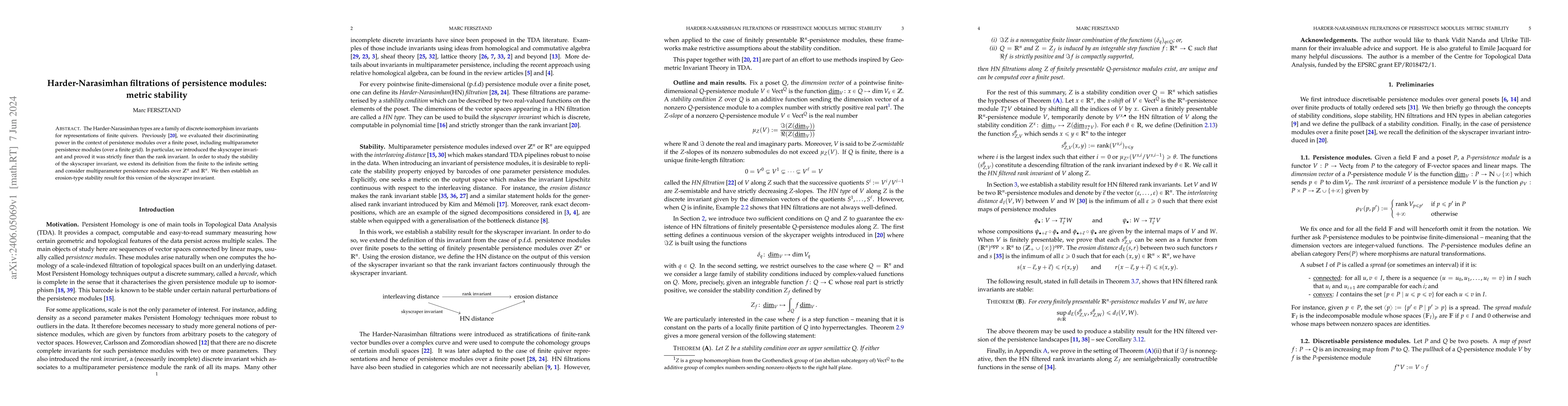 Thumbnail for Harder-Narasimhan filtrations of persistence modules: metric stability