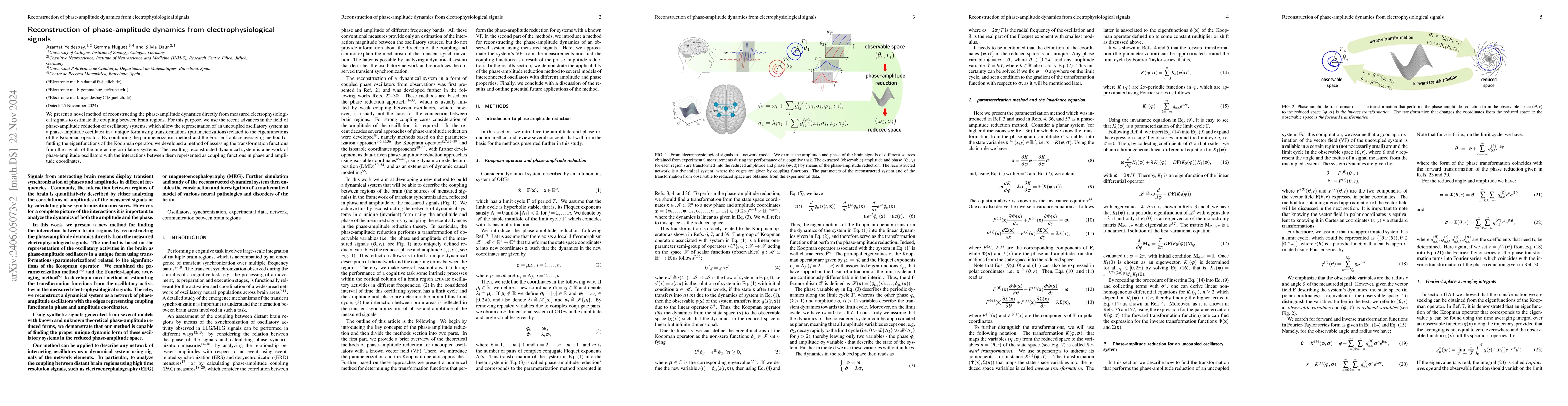 Thumbnail for Reconstruction of phase-amplitude dynamics from electrophysiological
  signals