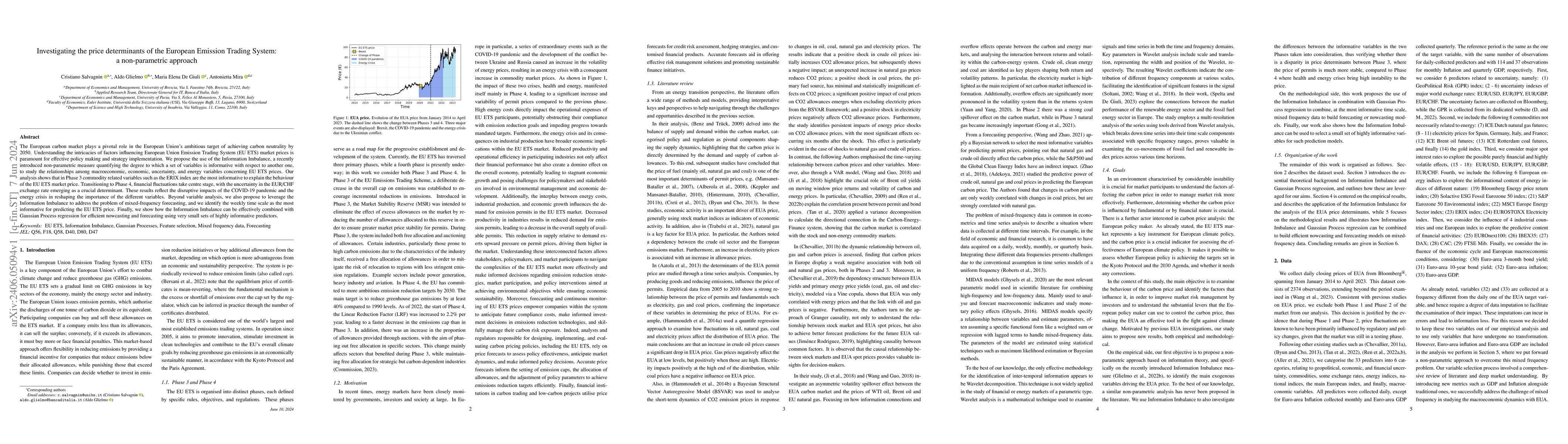 Thumbnail for Investigating the price determinants of the European Emission Trading
  System: a non-parametric approach