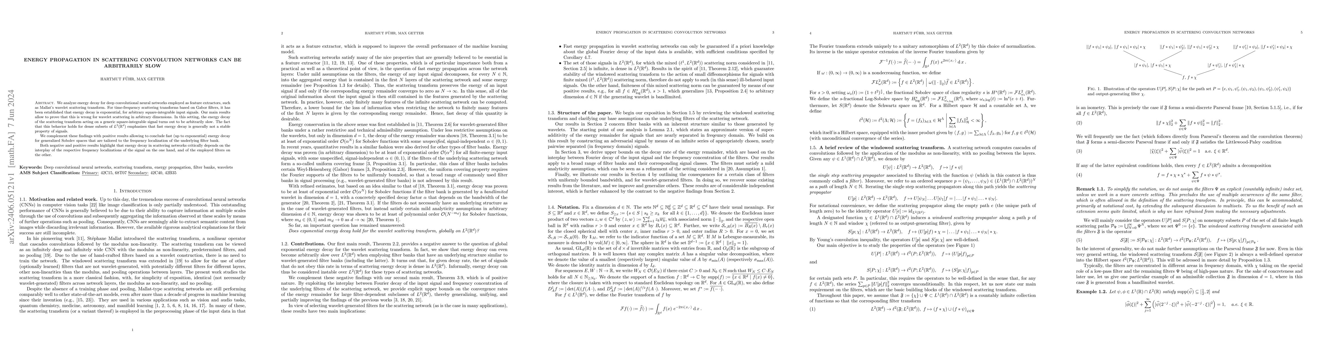 Thumbnail for Energy Propagation in Scattering Convolution Networks Can Be Arbitrarily
  Slow