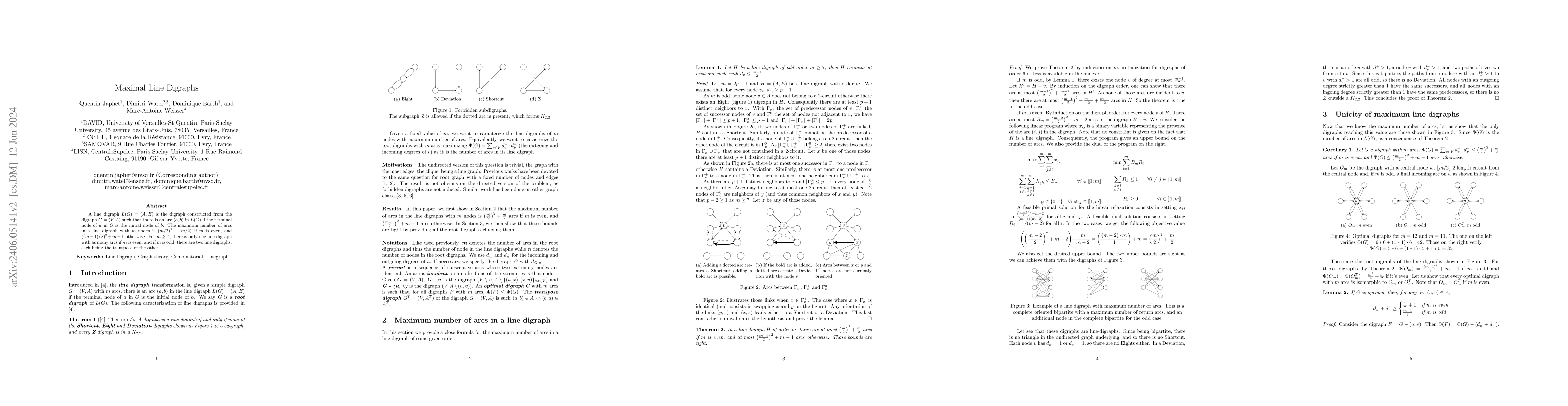 Thumbnail for Maximal Line Digraphs