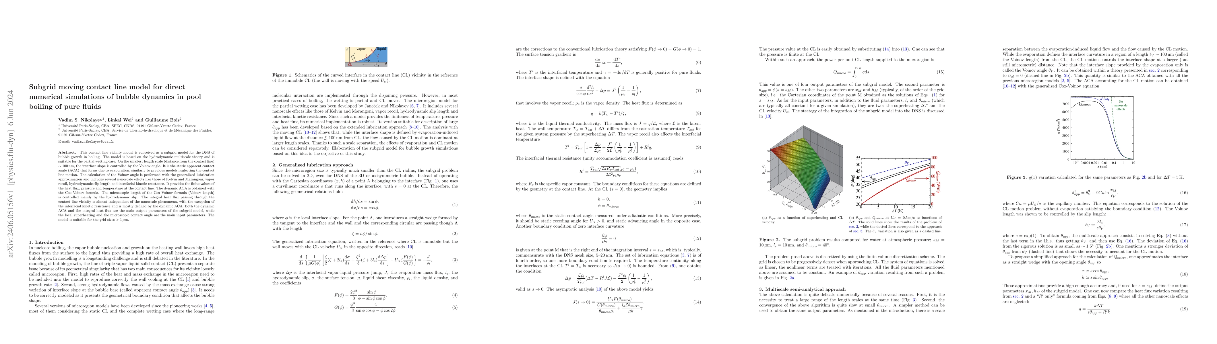 Thumbnail for Subgrid moving contact line model for direct numerical simulations of
  bubble dynamics in pool boiling of pure fluids