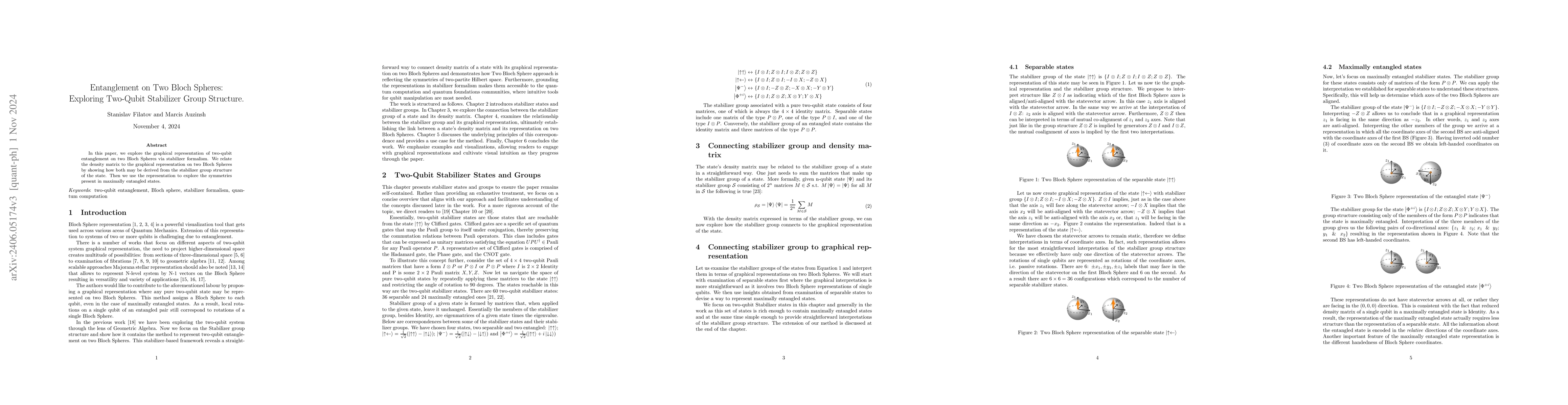 Thumbnail for Connecting Stabilizer Formalism with Two-Qubit Bloch Spheres