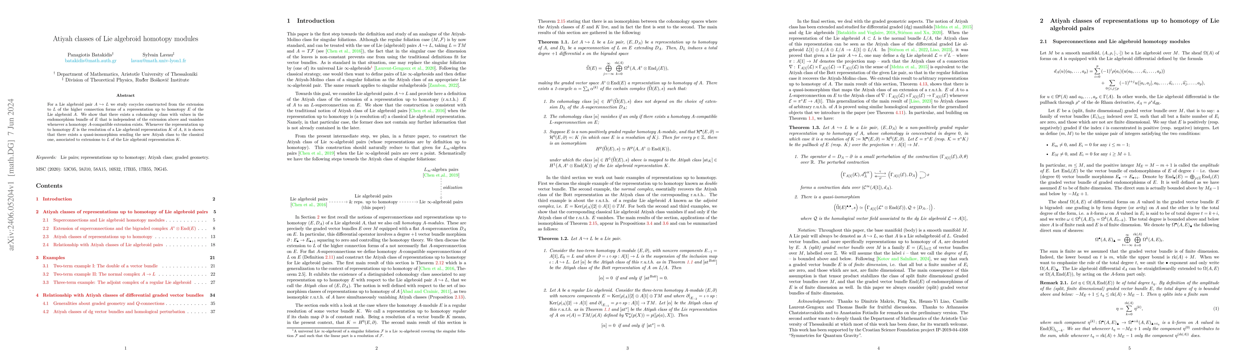 Thumbnail for Atiyah classes of Lie algebroid homotopy modules