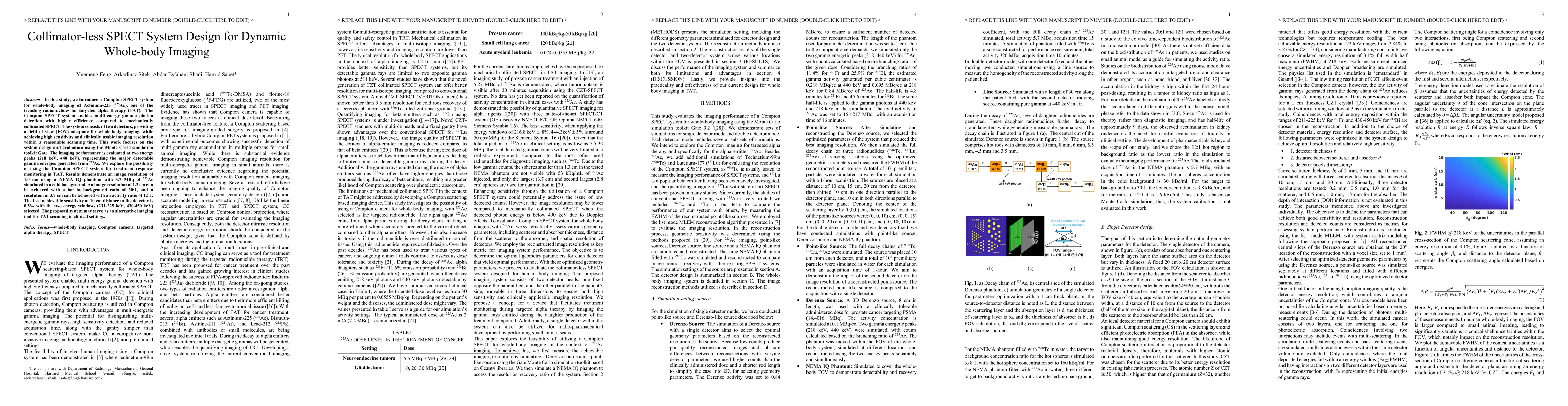 Thumbnail for Collimator-less SPECT System Design for Dynamic Whole-body Imaging