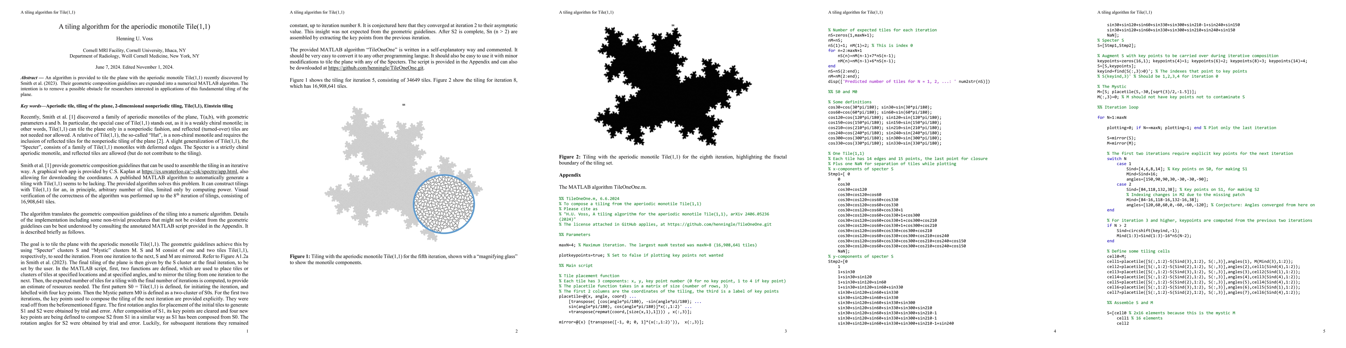 Thumbnail for A tiling algorithm for the aperiodic monotile Tile(1,1)