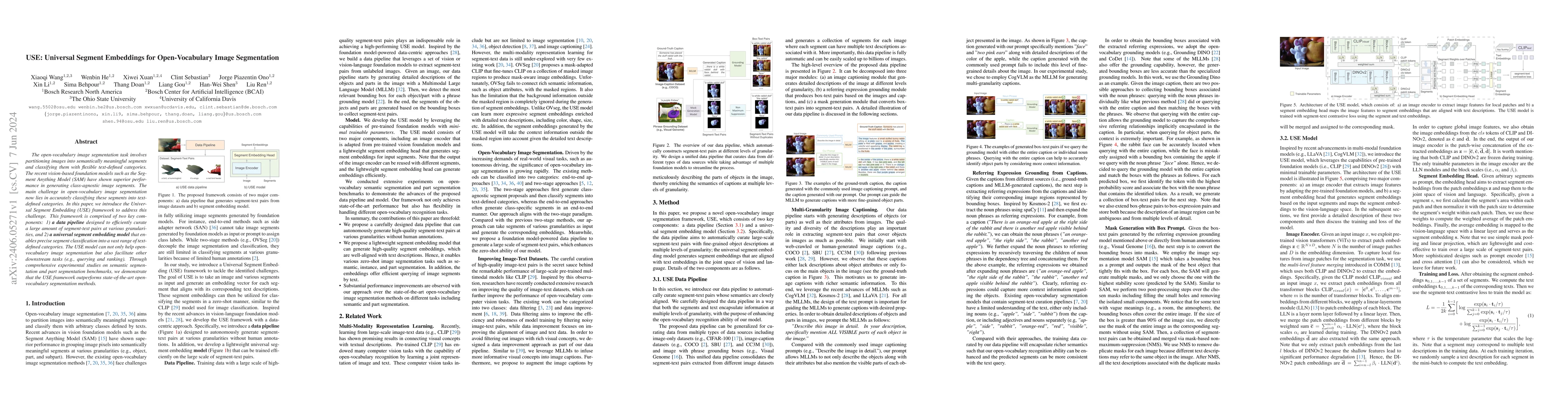 Thumbnail for USE: Universal Segment Embeddings for Open-Vocabulary Image Segmentation
