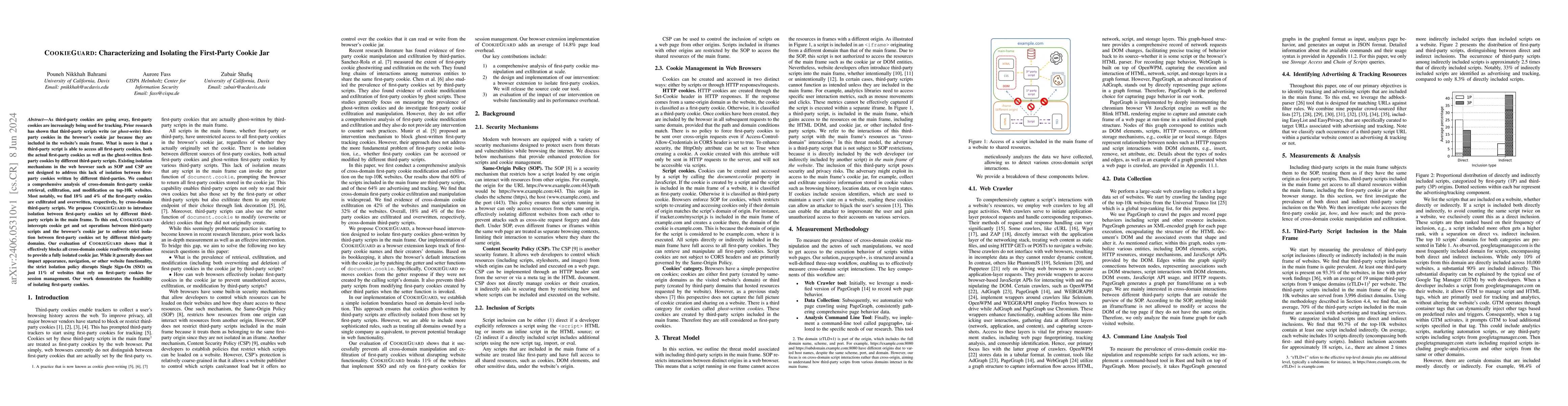 Thumbnail for COOKIEGUARD: Characterizing and Isolating the First-Party Cookie Jar