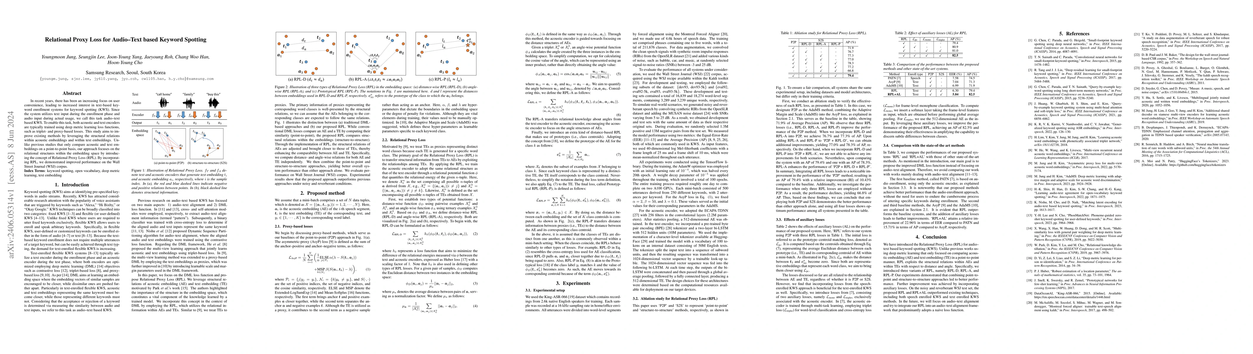 Thumbnail for Relational Proxy Loss for Audio-Text based Keyword Spotting