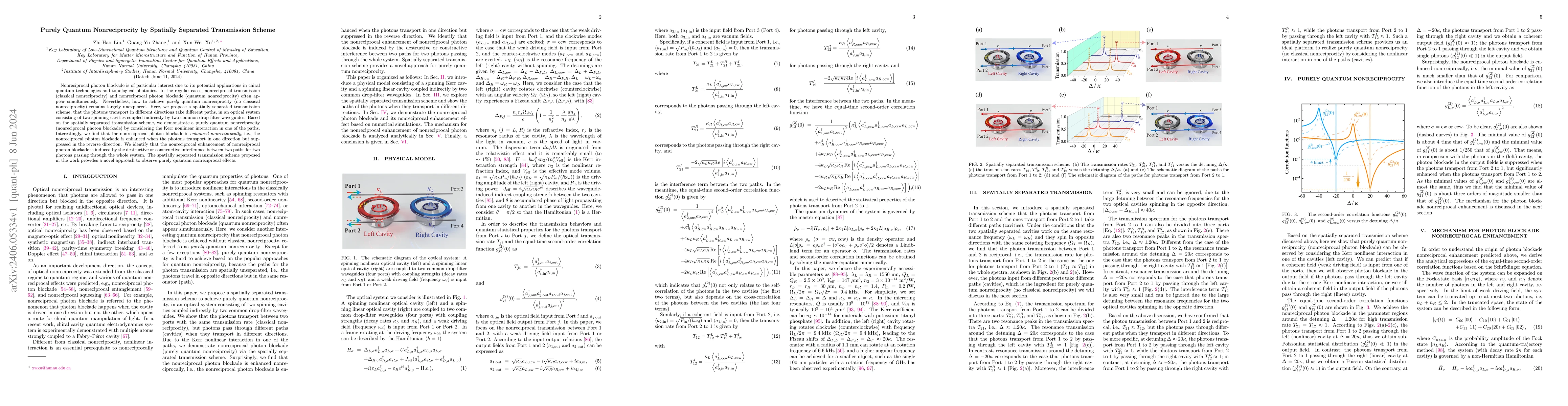 Thumbnail for Purely Quantum Nonreciprocity by Spatially Separated Transmission Scheme