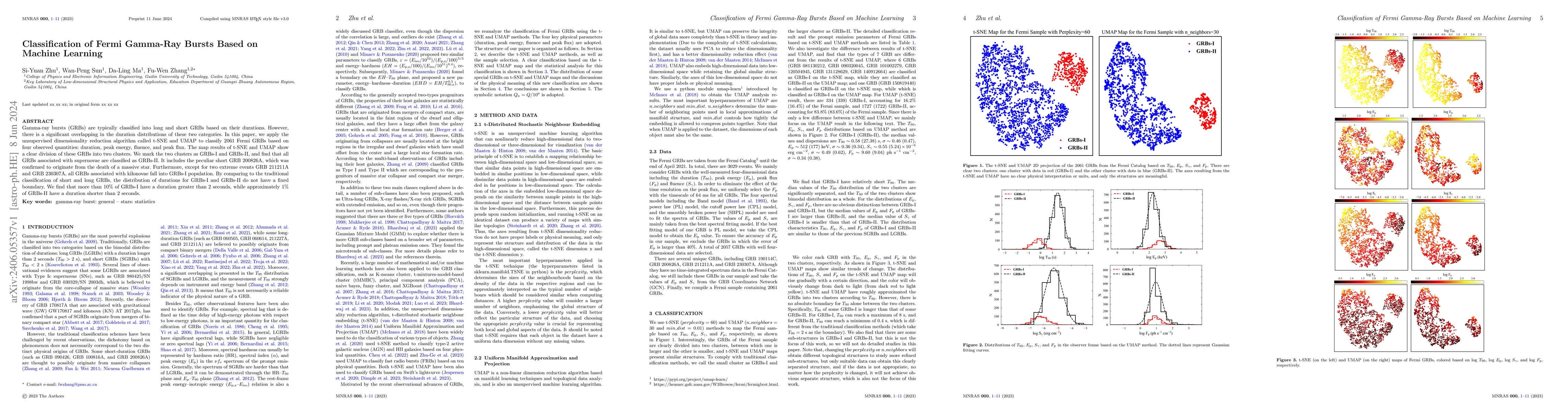 Thumbnail for Classification of Fermi Gamma-Ray Bursts Based on Machine Learning