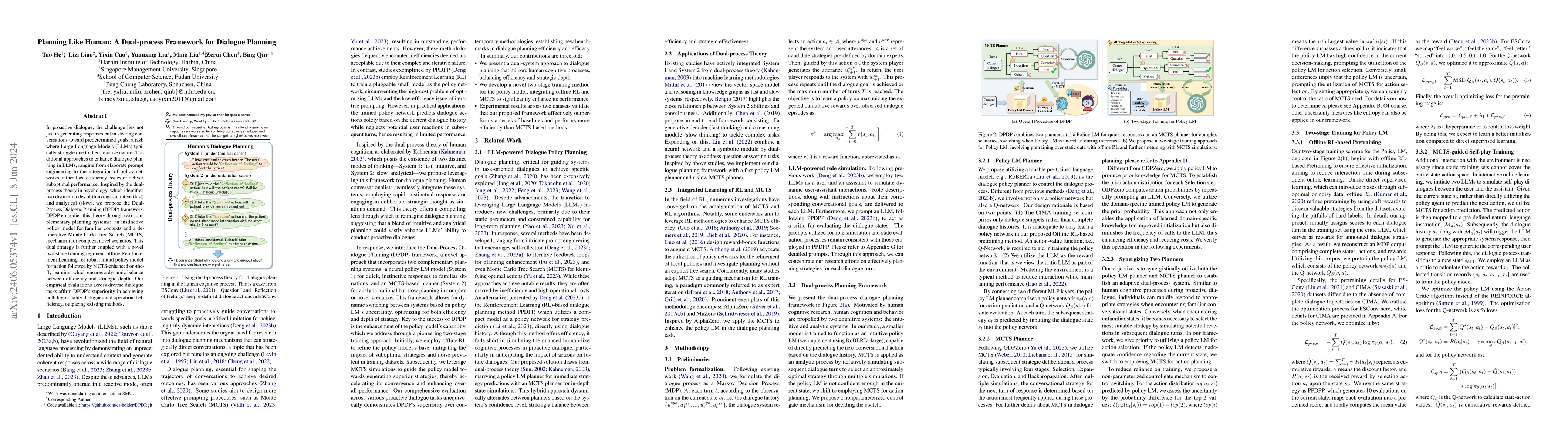 Thumbnail for Planning Like Human: A Dual-process Framework for Dialogue Planning