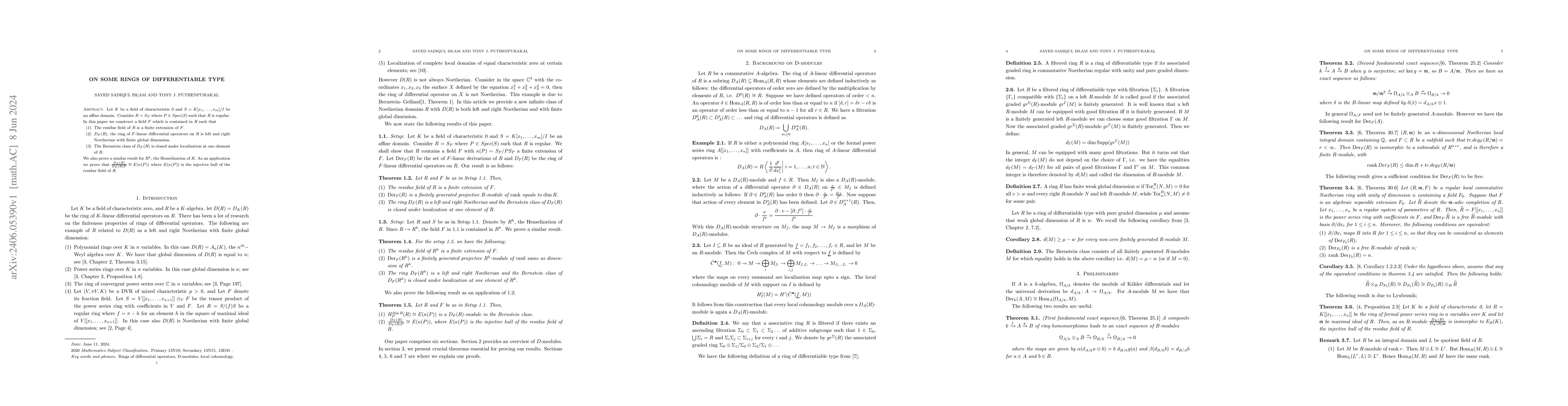 Thumbnail for On some Rings of differentiable type