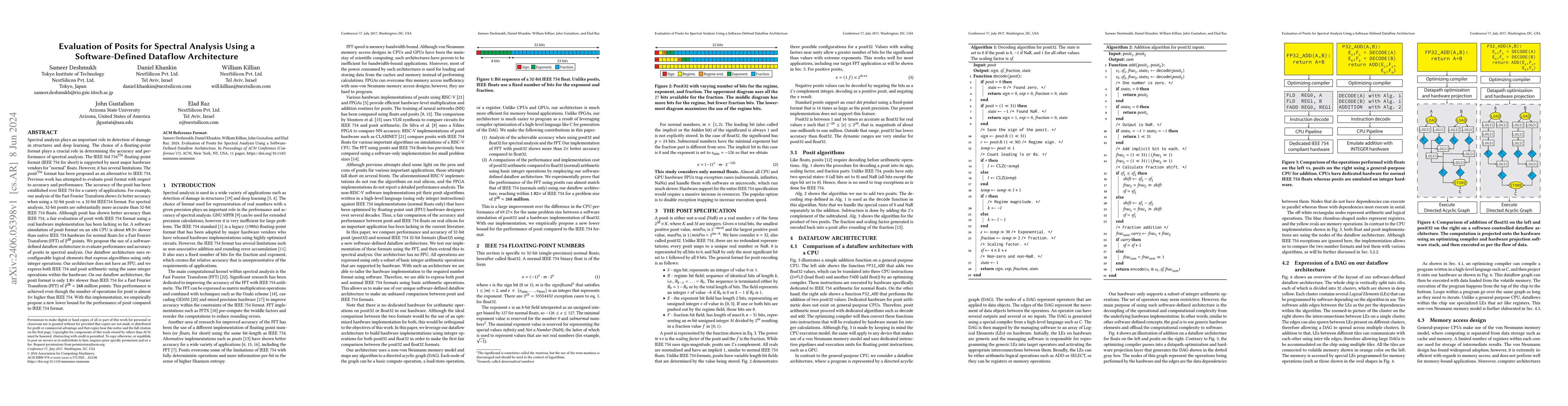 Thumbnail for Evaluation of Posits for Spectral Analysis Using a Software-Defined
  Dataflow Architecture