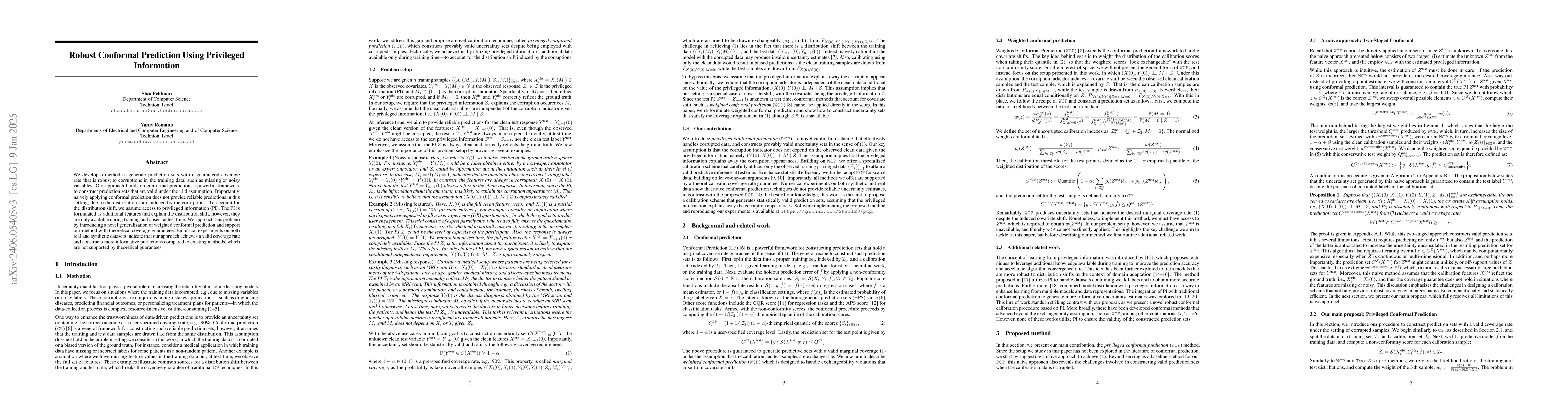 Thumbnail for Robust Conformal Prediction Using Privileged Information