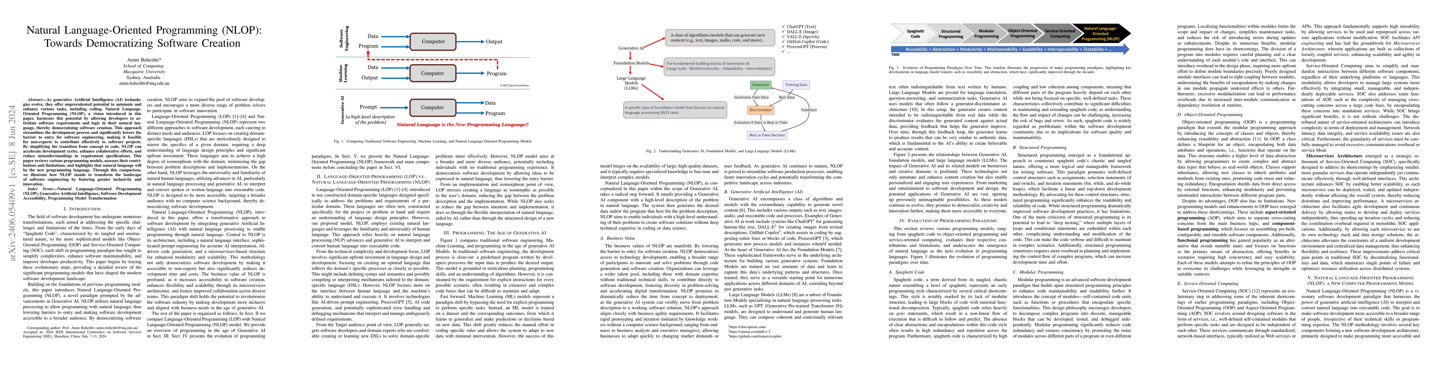 Thumbnail for Natural Language-Oriented Programming (NLOP): Towards Democratizing
  Software Creation